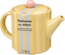 Dekorieren & Einrichten Teekanne aus Keramik, gelb/rosa