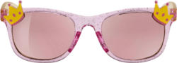 SUNDANCE Sonnenbrille Kids rosa, durchsichtiges rosa Gestell mit Krönchen