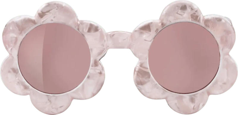 SUNDANCE Sonnenbrille Kids rosa Blumenform & rosa getönte Gläser