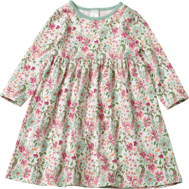 ALANA Kleid Pro Climate mit Blumen-Muster, weiß & rosa, Gr. 104