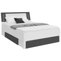 Stauraumbett 140x200 Cm Saturn Graphitfarben/weiß