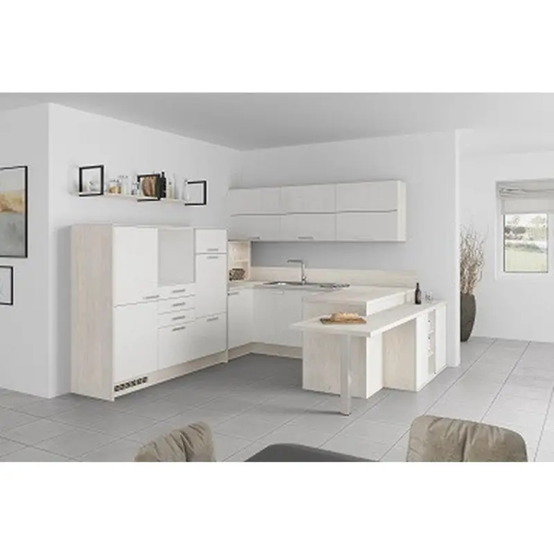 U-küche Lp4050 Weiß 298x294x255 Cm Mit Griffen
