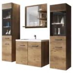 Möbelix Badmöbel-set 5-tlg. Inkl. Led Madrit B: 140 Cm Eiche Dekor