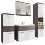 Möbelix Badmöbel-set 5-tlg. Alba B: 140 Cm Eiche Bodega/weiß