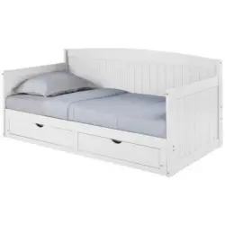 Ausziehbett Mit Lattenrost 90x200 Cm Storm Weiß