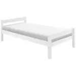 Möbelix Massivholzbett 90x200 cm Bloom II Weiß mit Lattenrost