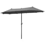 Möbelix Doppelsonnenschirm Salerno BxHxT: 300x220x150 cm Anthrazit