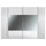Möbelix Schwebetürenschrank Mit Spiegel 104 Cm Mega, Weiß
