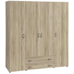 Drehtürenschrank mit Laden 161cm Base, Eichefarben