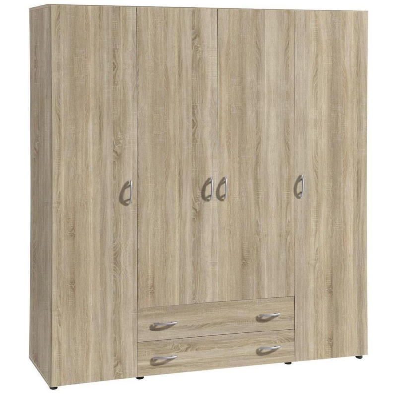 Drehtürenschrank mit Laden 161cm Base, Eichefarben