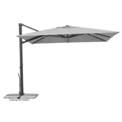 Ampelschirm Rhodos Smart BxHxT: 360x253x300 cm Silbergrau