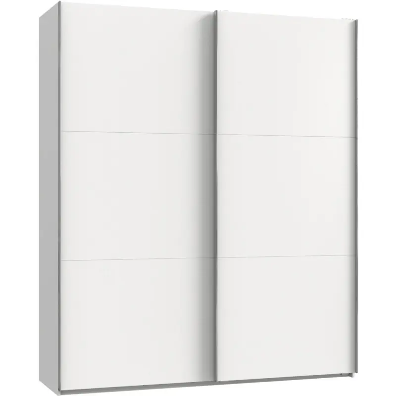 Schwebetürenschrank 200cm Level, Weiß