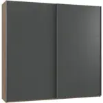 M&ouml;belix Schwebet&uuml;renschrank 250cm Level, Graphit/eiche Dekor