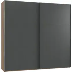 Schwebet&uuml;renschrank 250cm Level, Graphit/eiche Dekor