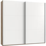 Möbelix Schwebetürenschrank 250cm Level, Weiß/eiche Dekor