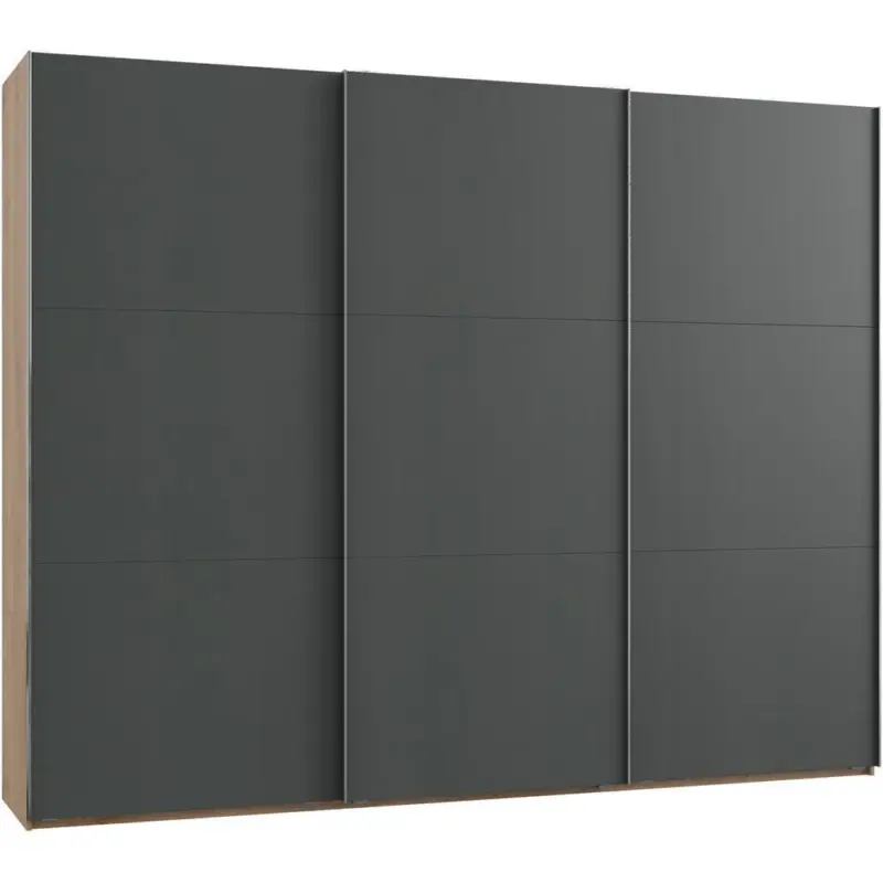 Schwebet&uuml;renschrank 300cm Level, Graphit/eiche Dekor
