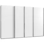 Möbelix Schwebetürenschrank 350cm Level, Weiß