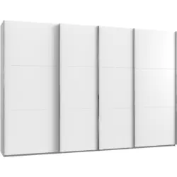 Schwebetürenschrank 350cm Level, Weiß