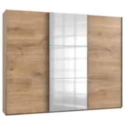 Schwebetürenschrank 300cm Level, Eiche Dekor