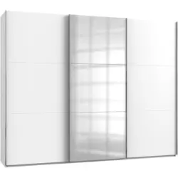 Schwebetürenschrank 300cm Level, Weiß