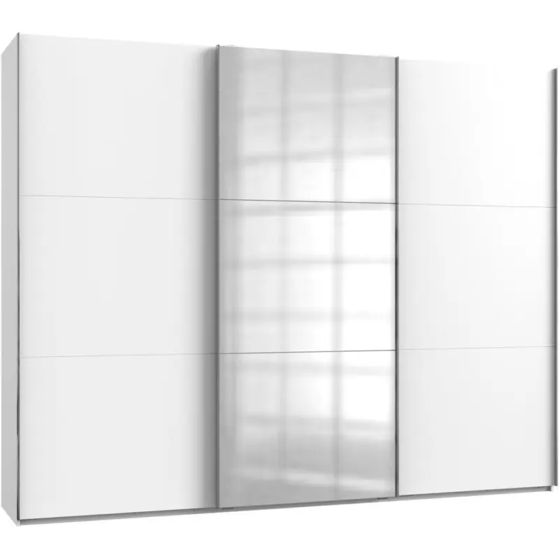 Schwebetürenschrank 300cm Level, Weiß