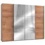 Möbelix Schwebetürenschrank 300cm Level, Eiche Dekor