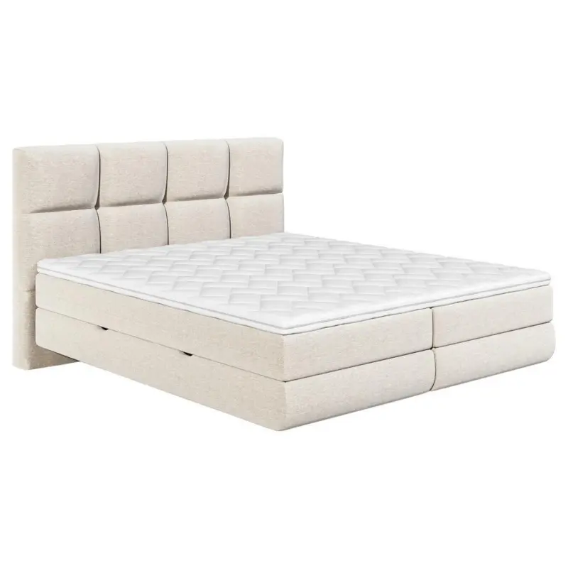 Polsterbett mit Matratze 200x200 London Beige