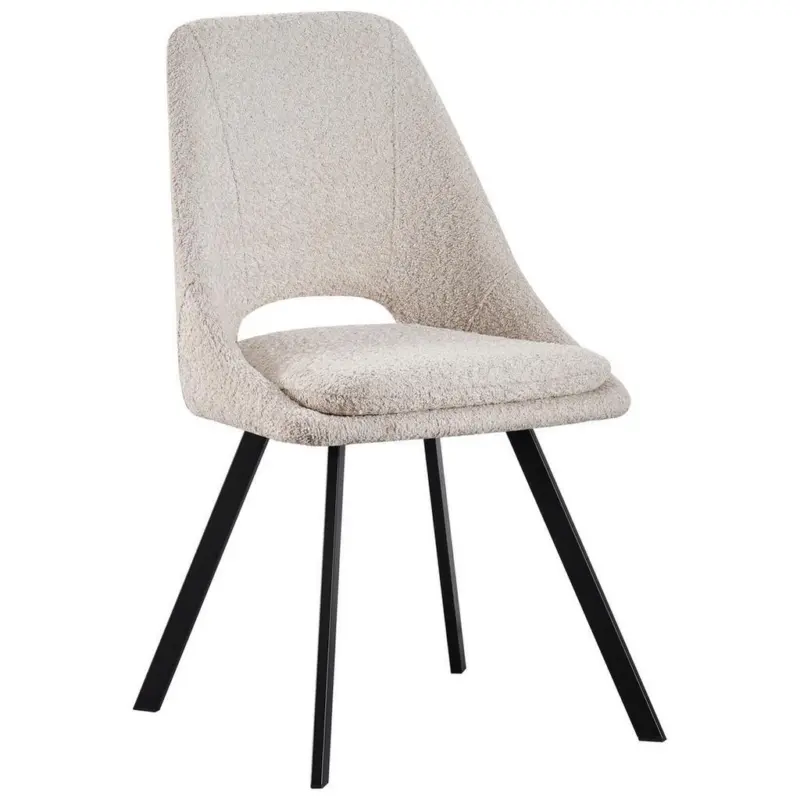 Esszimmerstuhl Cindy Beige Echtholz Beine