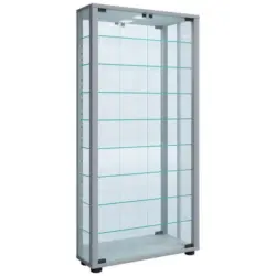 Hängevitrine Vitrosa Silberfarben B: 59 Cm