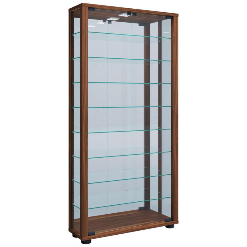 Vitrine Lumo Nussbaumfarben B: 59 Cm