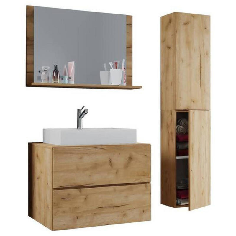 Badezimmer Lendas Honigeiche B: 94 cm