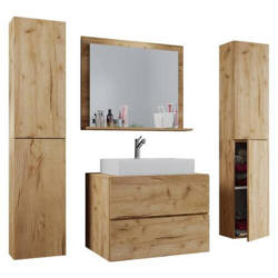 Badezimmer Lendas Honigeiche B: 127 cm