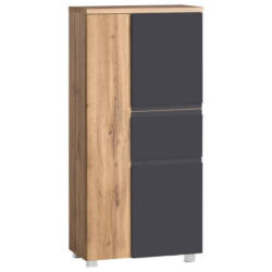 Midischrank Varese B: 65 Cm Grau/eiche Wotan