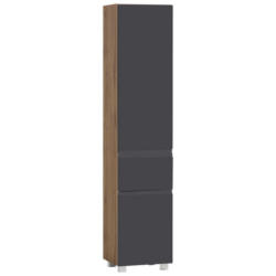 Hochschrank Varese B: 40 Cm Grau/eiche Wotan