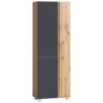 Möbelix Hochschrank Varese B: 65 Cm Grau/wotan Eiche