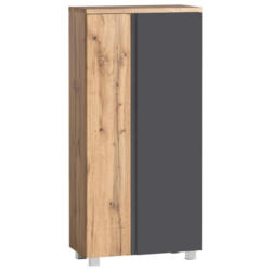 Midischrank Varese B: 65 Cm Grau/eiche Wotan