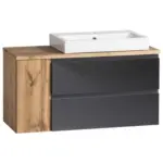 Möbelix Waschbecken Mit Unterschrank Varese B:105 Cm Grau/eiche