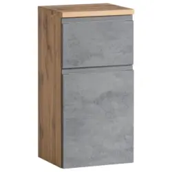 Unterschrank Varese B: 40 Cm Hellgrau/eiche Wotan