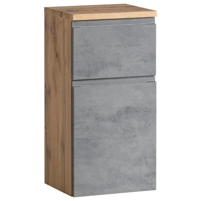 Unterschrank Varese B: 40 Cm Hellgrau/eiche Wotan