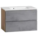 Möbelix Waschbecken Mit Unterschrank Varese B: 80 Cm Grau/eiche