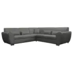 Möbelix Ecksofa mit Schlaffunktion Delux Grau Ottomane Rechts