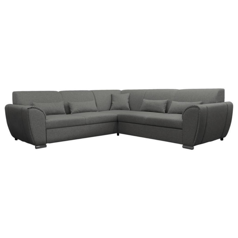 Ecksofa Delux Grau Mit Schlaffunktion Ottomane Links