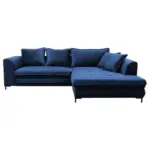 M&ouml;belix Eckschlafsofa Bello Royalblau Schlaffunktion Ottomane Rechts