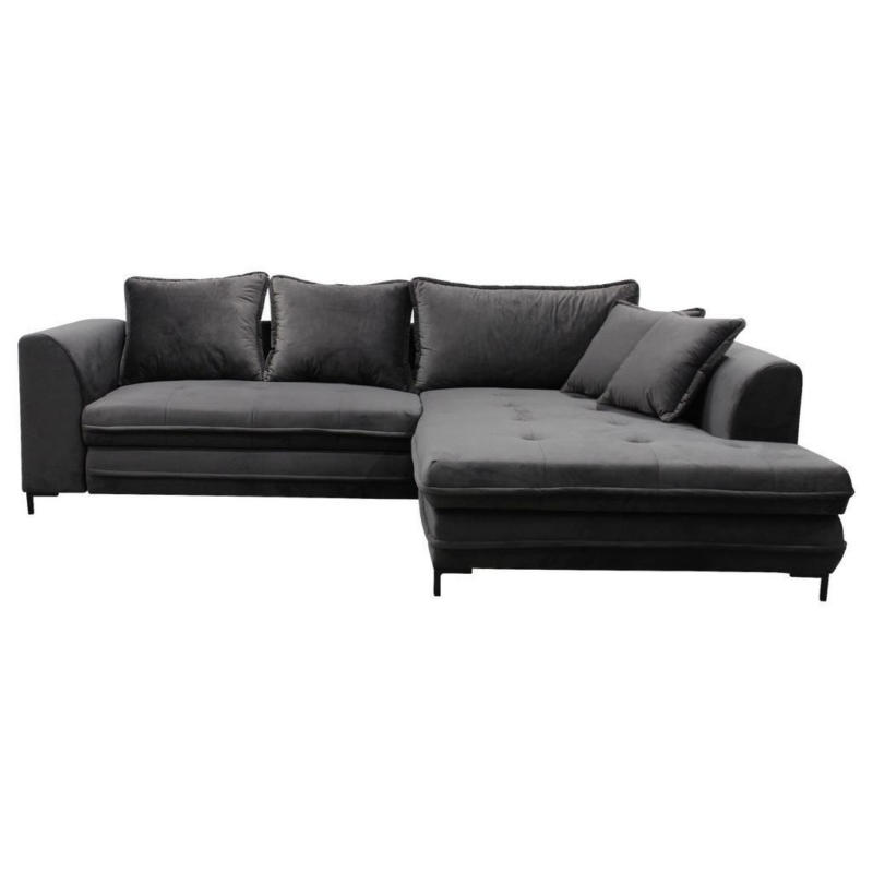 Eckschlafsofa Bello Grau Mit Schlaffunktion Ottomane Rechts