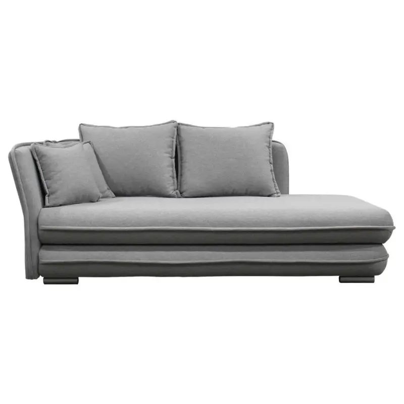 Liege Latte Grau inkl. Bettkasten Ottomane Links