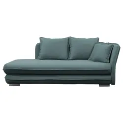 Liege Latte Petrolfarben inkl. Bettkasten Ottomane Rechts