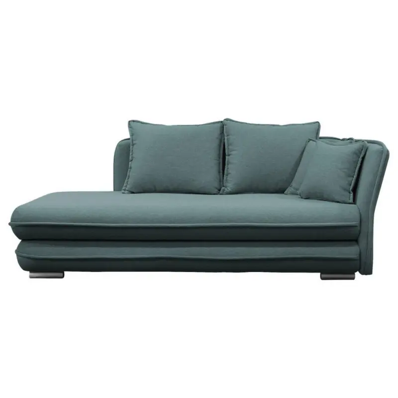 Liege Latte Petrolfarben inkl. Bettkasten Ottomane Rechts