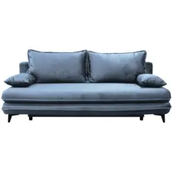 Schlafsofa Look Hellblau inkl.bettkasten+schlaffunktion
