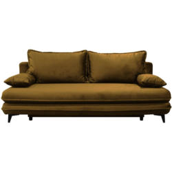 Schlafsofa Look Goldfarben Inkl.bettkasten+schlaffunktion