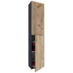 Möbelix Hochschrank Bad Lendas Bxh 32,6x150 Cm Eichefarben